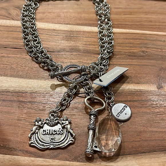 Chico's Jewelry - NWT LIMITED EDITION Chico's 35th Anniversary Silver Charms Statement Necklace